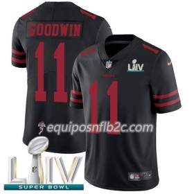 Camiseta Hombre NFL San Francisco 49ers Marquise Goodwin 11 Nike Negro 2020 Super Bowl LIV